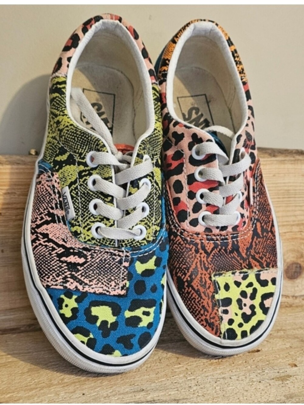 Vans Era Patchwork Leopard Snakeshoes Womens Size 5.5